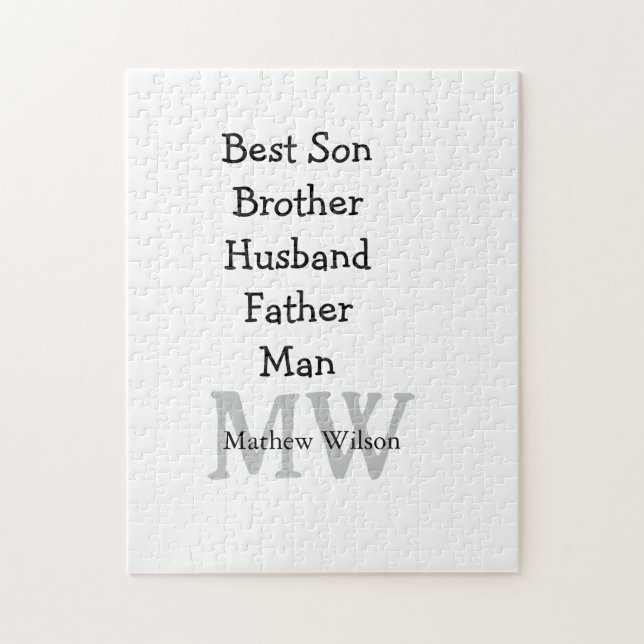 Noteringarna "Bäste man son make pappa" lägger til Pussel (Vertikal)