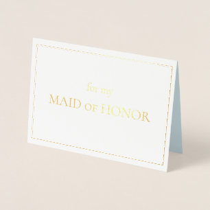 Noteringsdag för min Maid of honor Folierat Kort