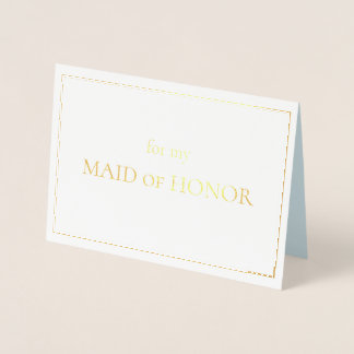 Noteringsdag för min Maid of honor Folierat Kort