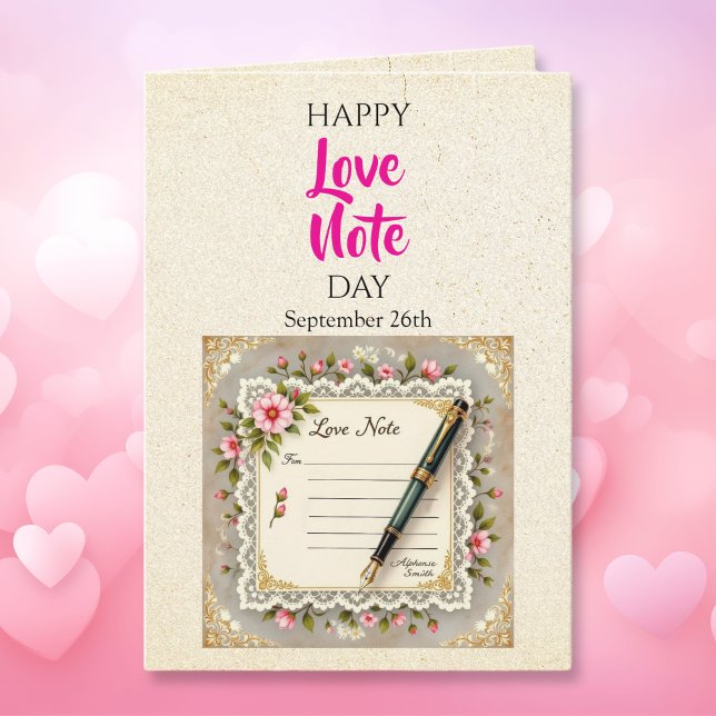 Noteringsdagen lycklig Kärlek - 26 september Kort (Skapare uppladdad)