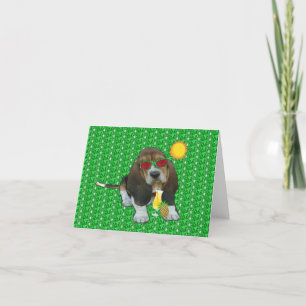 Noteringskort Baby Basset Hound Sheldon, sommartid Kort