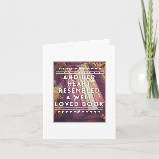 Noteringskort Bok Älskare - tomt invändigt Kort (Framsida)