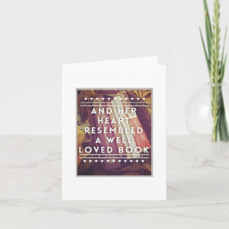 Noteringskort Bok Älskare - tomt invändigt Kort