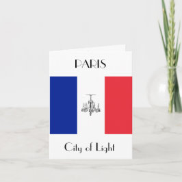 Noteringskort för Paris Thned Fransk Mode Kort