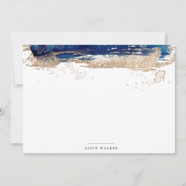 Noteringskort för strand guld-sand anteckningskort (Framsida)