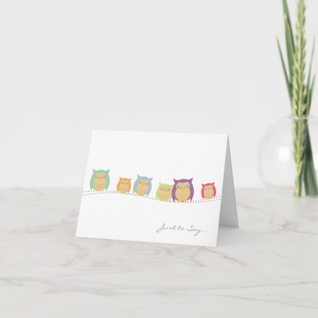Noteringskort för uggla Love birds Kort (Framsida)