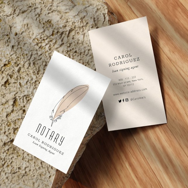Noterlån i modern elegant som undertecknar agent visitkort (Skapare uppladdad)