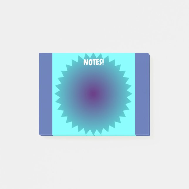 "NOTES!" Bokför anteckningar. Post-it Block (Framsida)