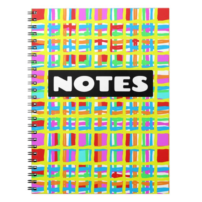"NOTES" färgstark bärbar dator/Journal Anteckningsbok (Framsidan)