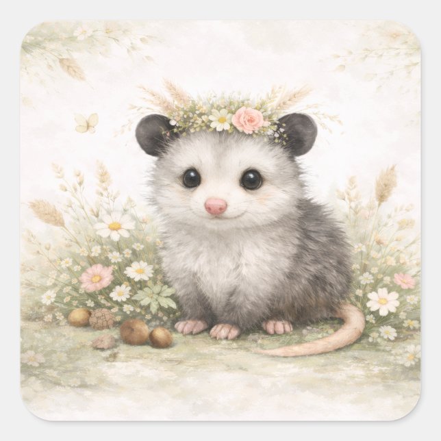 Notes Fyrkantigt Klistermärke (Framsida)