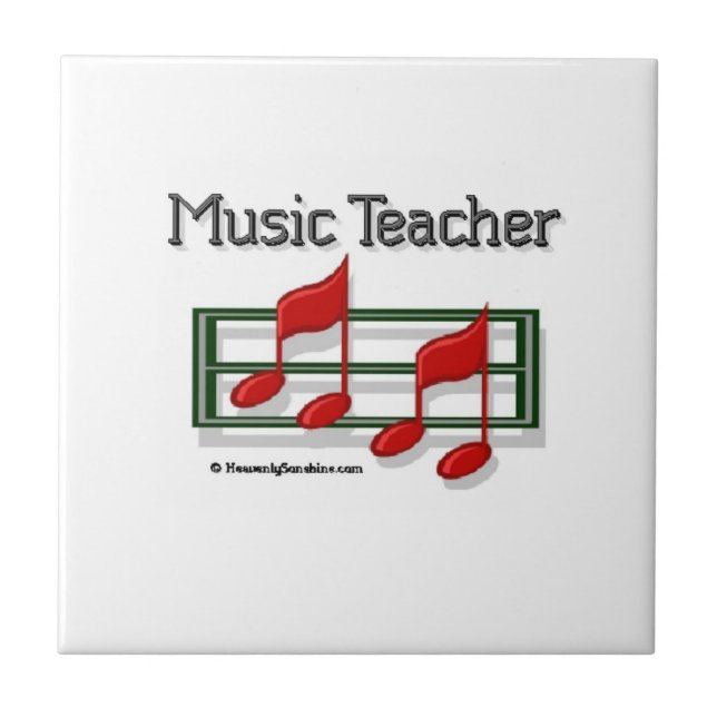 Notes Music Teacher Kakelplatta (Framsidan)