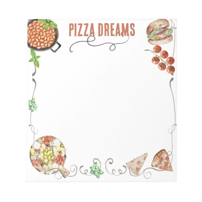 Notes on Pizza Dreams Anteckningsblock (Framsida)
