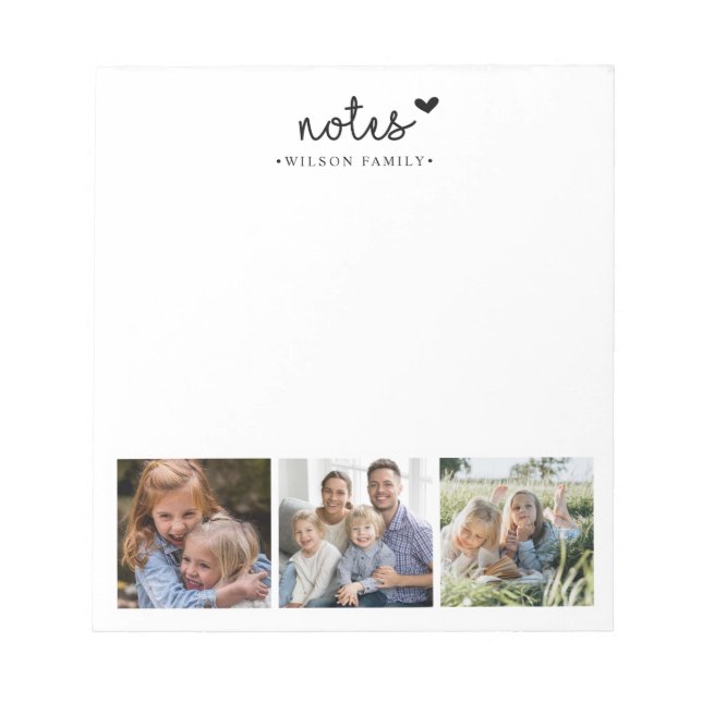 Notes Photo Collage Family  Anteckningsblock (Framsida)