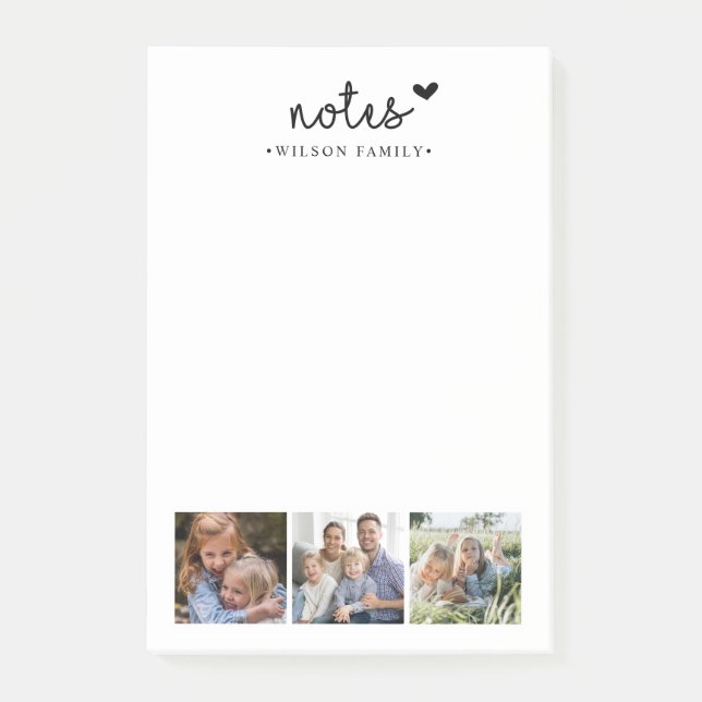 Notes Photo Collage Family  Post-it Block (Framsida)