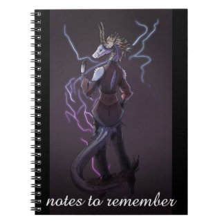 Notes to remember, anime, Dragon, Lightning Anteckningsbok