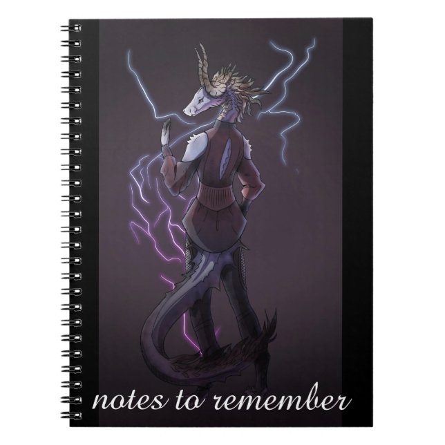 Notes to remember, anime, Dragon, Lightning  Anteckningsbok (Framsidan)