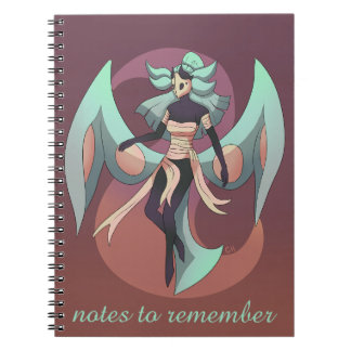 Notes to remember, anime, moth women anteckningsbok