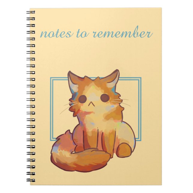 Notes to remember, Cat, kitten, poes Anteckningsbok (Framsidan)