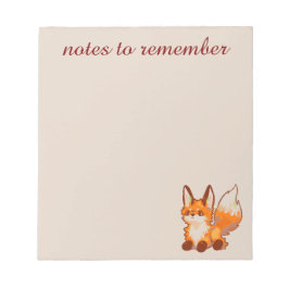Notes to remember, Fox, vosje Anteckningsblock