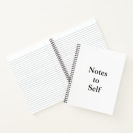 Notes to Self"Minimalist Hardcover Spiral Notebook