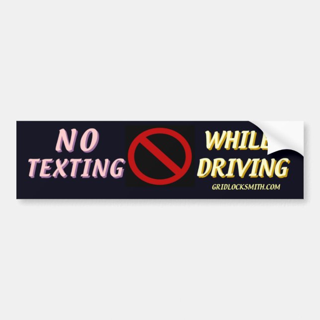 NoTextingWhileDriving Bildekal (Framsidan)