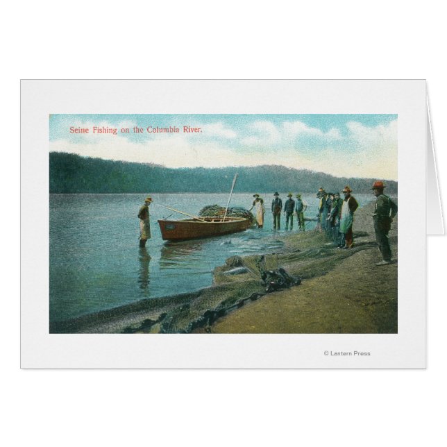 Notfiske på Columbia River, ELLER Hälsningskort (Framsidan Horizontal)