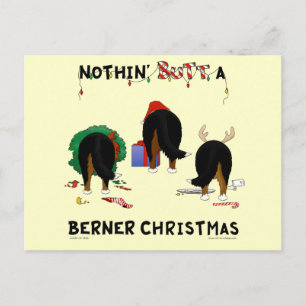 Nothin-Butt A Berner-jul Helg Vykort