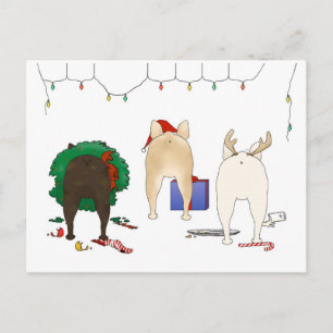 Nothin'Butt A Frenchie jul Helg Vykort