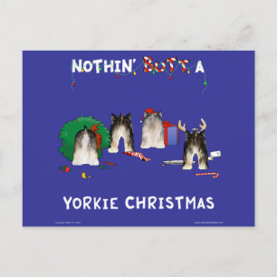 Nothin'Butt A Yorkie jul Helg Vykort