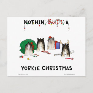 Nothin'Butt A Yorkie jul Helg Vykort