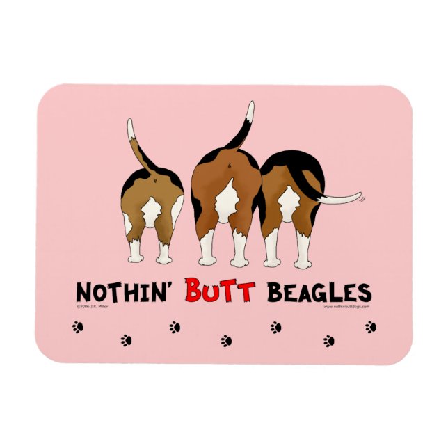 Nothin'Butt Beagles Magnet (Horisontell)