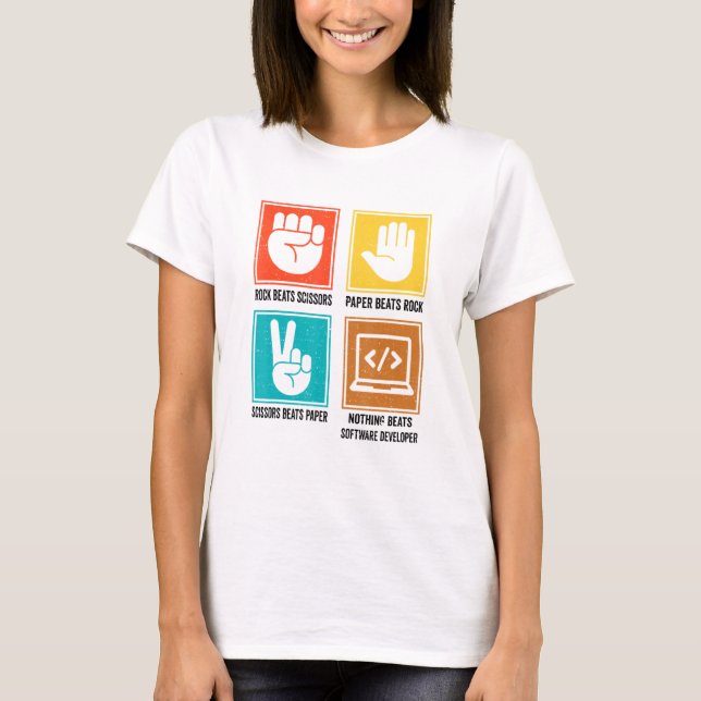Nothing Beats Software Developer Programmer Coding T Shirt (Framsida)