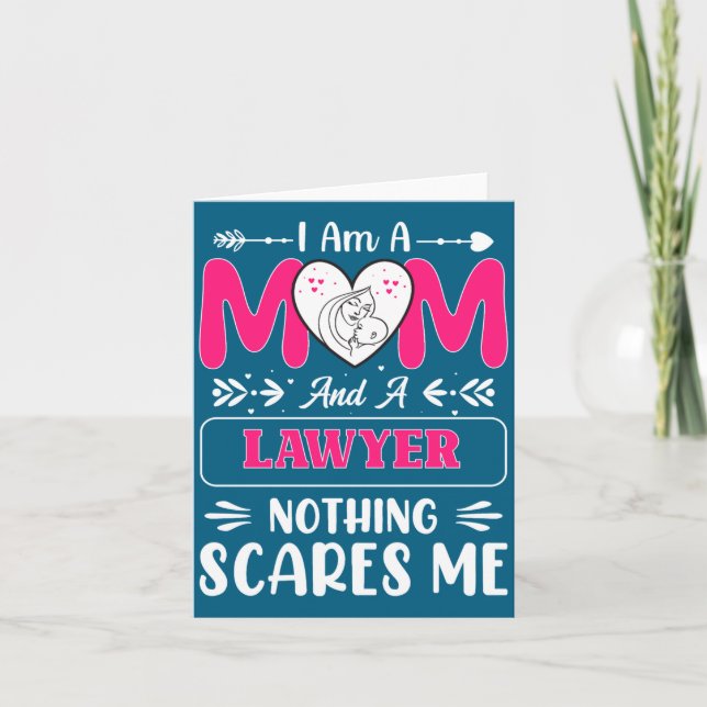 Nothing Es Me Funny Lawyer Mom Quote  Kort (Framsida)