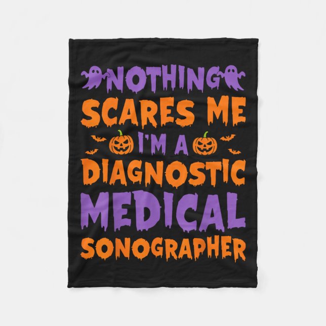 Nothing Es Me I'm A Diagnostic Medical Sonographer Fleecefilt (Framsidan)