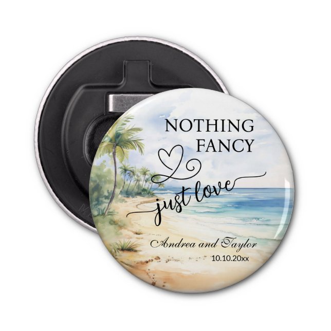 Nothing Fancy Just Love Elegant Wedding favor Flasköppnare (Framsidan)