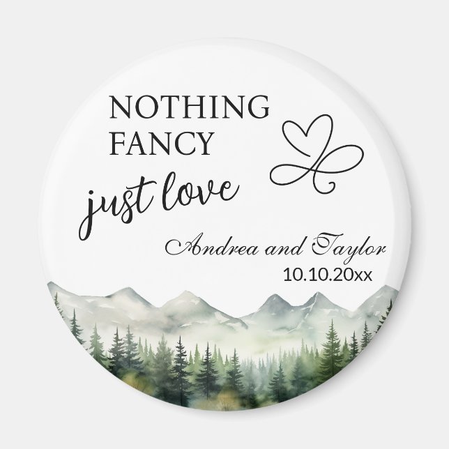 Nothing Fancy Just Love Elegant Wedding favor Magnet (Framsidan)