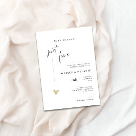 Nothing Fancy Just Love Elegant Wedding Invitation Inbjudningar