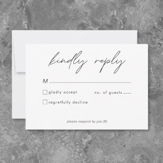 Nothing Fancy Just Love Minimalist Wedding  OSA Kort