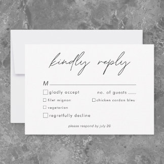 Nothing Fancy Just Love Minimalist Wedding  OSA Kort