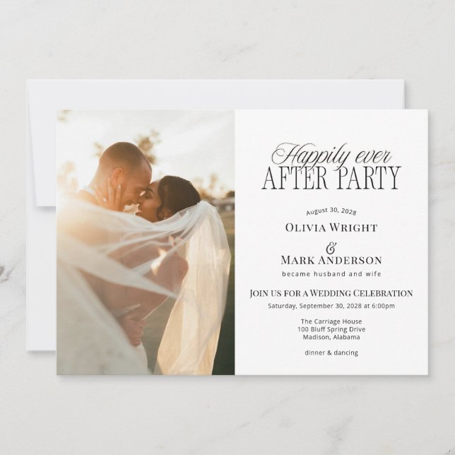 Nothing Fancy Just Love Wedding Invitation Inbjudningar (Framsida)