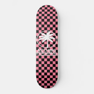 Nothing Personal Vaporwave Rutigt Mönster Mini Skateboard Bräda 18,5 Cm