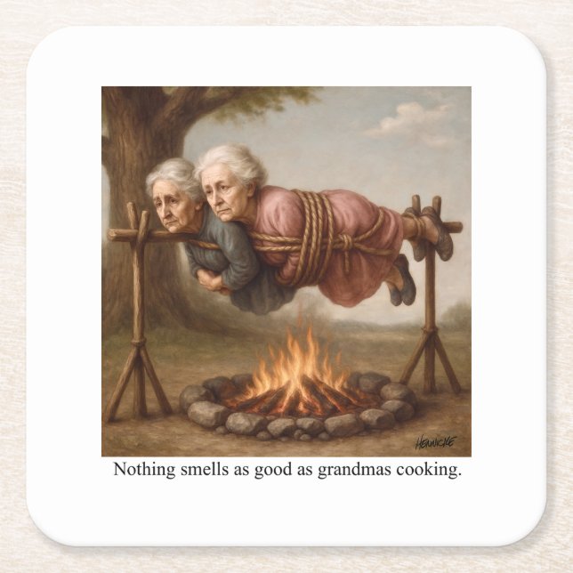 Nothing smells as good as grandmas cooking. underlägg papper kvadrat (Framsidan)
