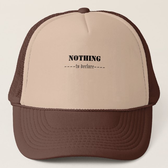 NOTHING TO DECLARE HAT KEPS (Framsida)