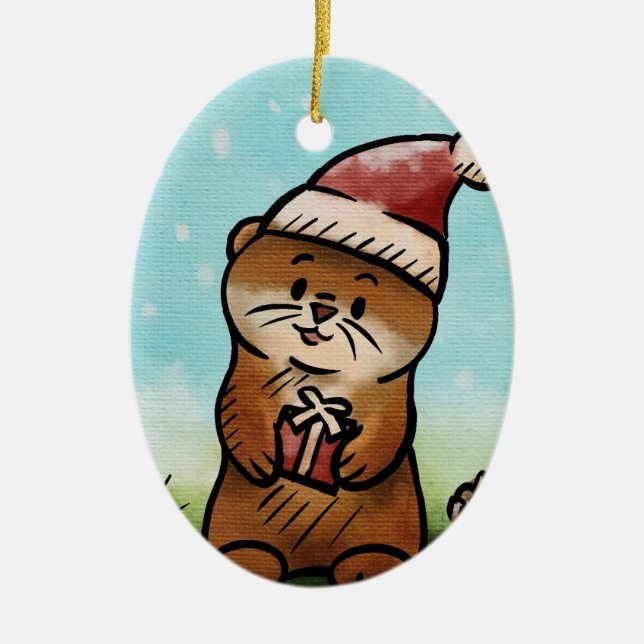 Notice Otis Christmas Oval Ornament (Framsidan)