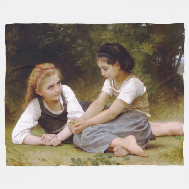 Nötihopsamlarearna av W.A. Bouguereau Fleecefilt (Framsidan (Horisontell))