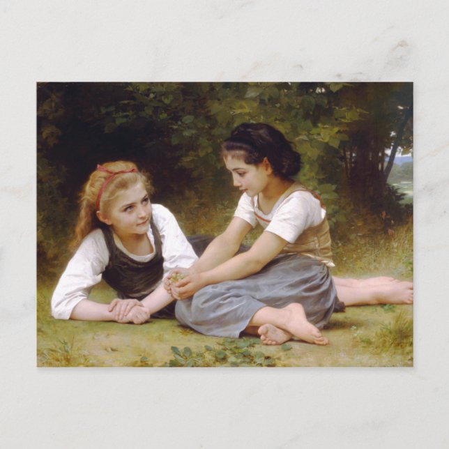 Nötihopsamlarearna av William-Adolphe Bouguereau Vykort (Framsida)