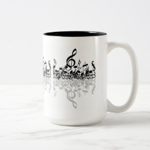 Notin, men Treble Musik noter White Mugg