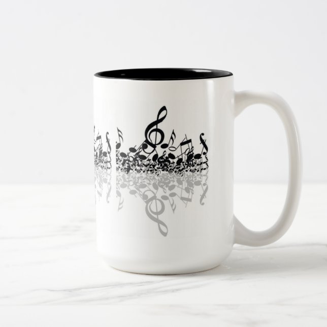 Notin, men Treble Musik noter White Mugg (Höger)