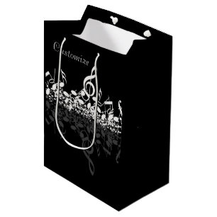 Notin, men Treble White Musik noter Gift Bag