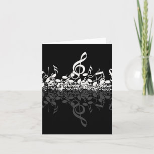 Notin- men Treble White Musik noter Note Card Kort